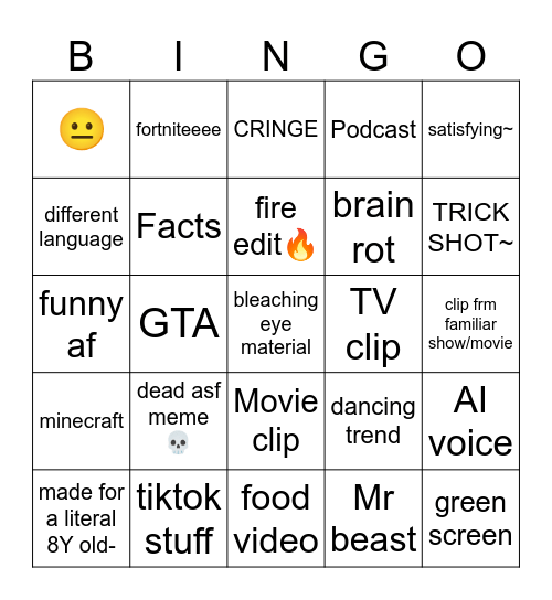 youtube bingo....cause...yas~ Bingo Card