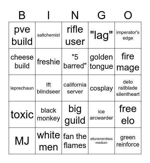 chime bingo Card