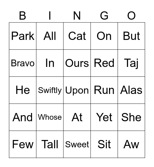 parts-of-speech-bingo-card