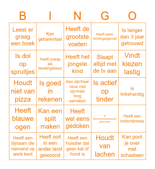 Spurd Bingo Card