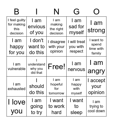 Walking the Middle Path Bingo Card