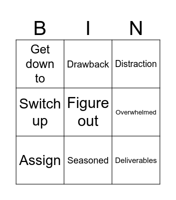 Test B1 IT Bingo Card
