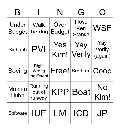 Didi Bingo Card