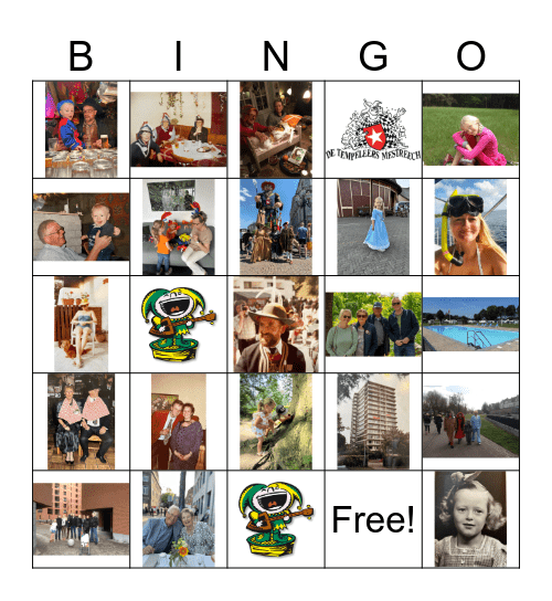 60 jaar getrouwd Chrit en Marie-Josée Bingo Card