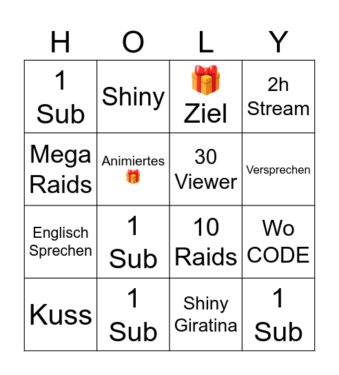 Laurentius Bingo Card