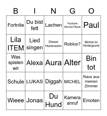wtf Bingo Card