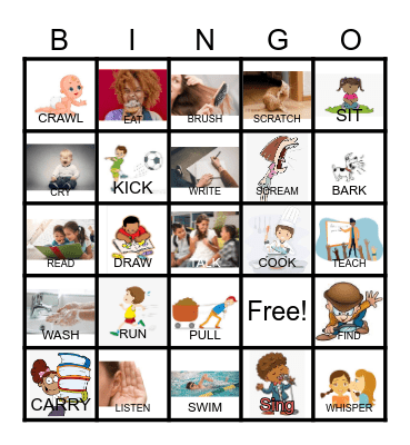 VERBS! Bingo Card