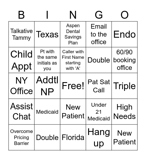 StraitFire Bingo Card