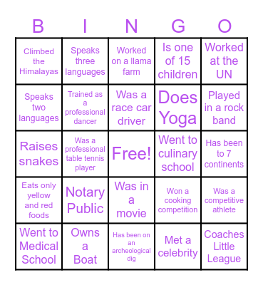 Collier Chaplain Bingo 2024 Bingo Card