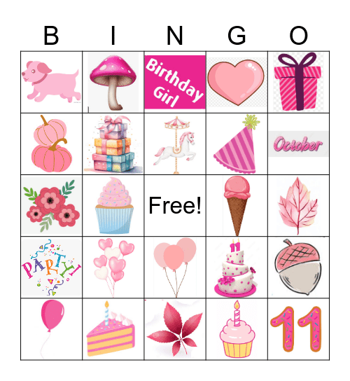 CARLY'S BIRTHDAY BINGO Card