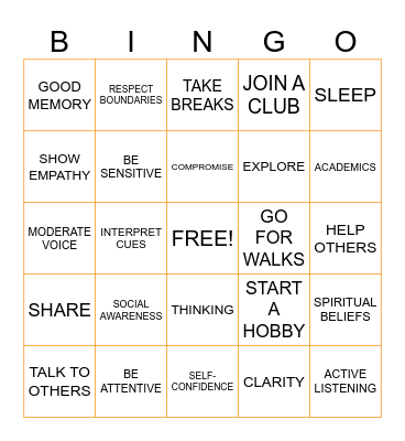 WELLNESS BINGO Card