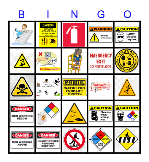 SAFETY FIRST Bingo Card