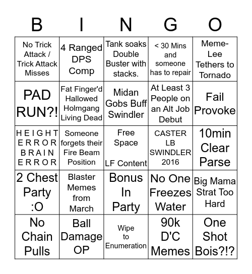 A6S "Contents" Bingo Card