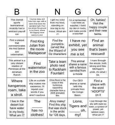 Michigan Humane All Staff Bingo Card