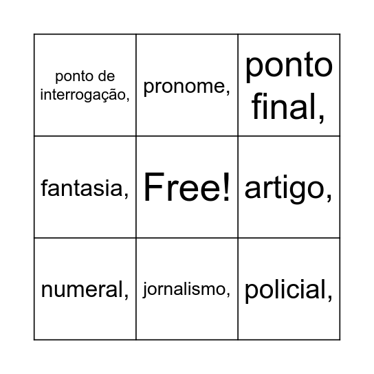 Bingo Card