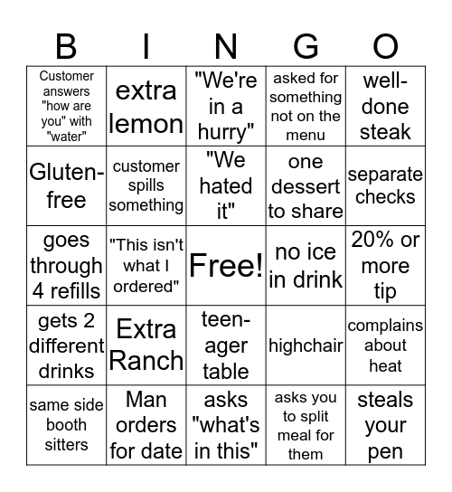 Fun Bingo Card