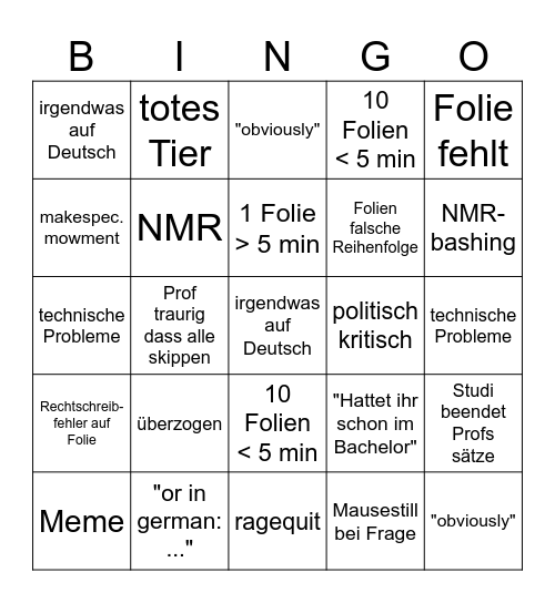 Vollbruch-BingoBongo Bingo Card