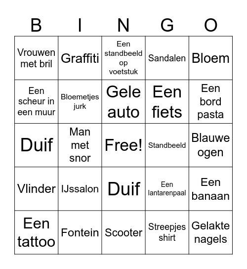 Foto Bingo Card