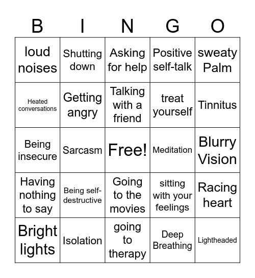 Social Skills Bingo Card