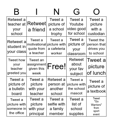 First Week of School Bingo       #LHSbingo16 Bingo Card
