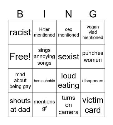 harry Bingo Card