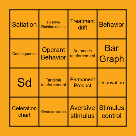 Terms Bingo Card