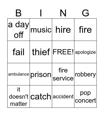 U11 L21 3A-3 Bingo Card