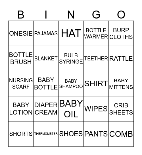 Bingo Card