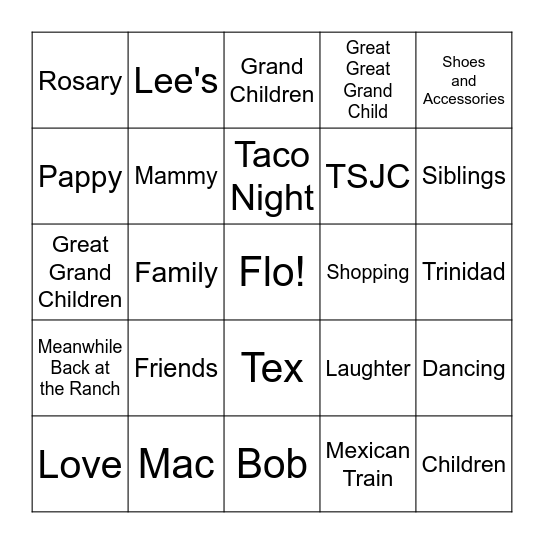 90th Birthday Flingo Bingo Card