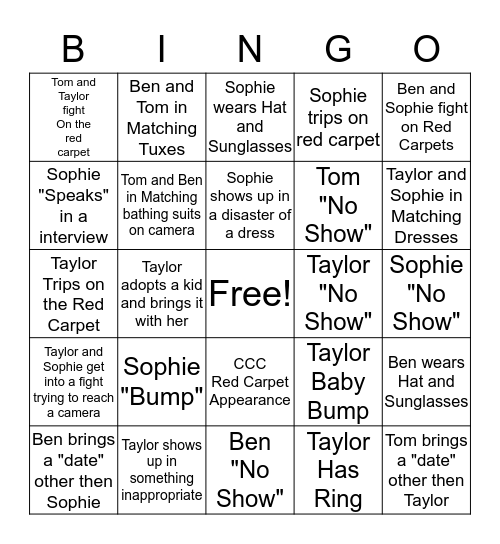 Emmy Madness Bingo Card