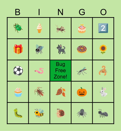 7th BugDayBINGO Card