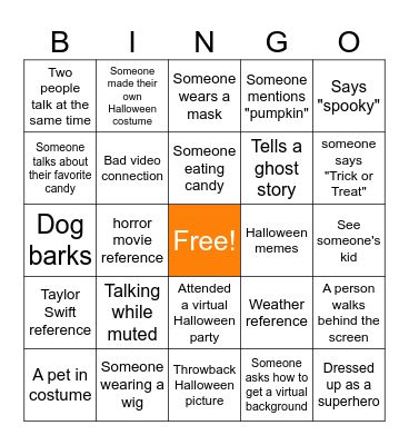 PRAC Spooktacular Halloween Bingo Card