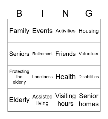 Be the change bingo Card