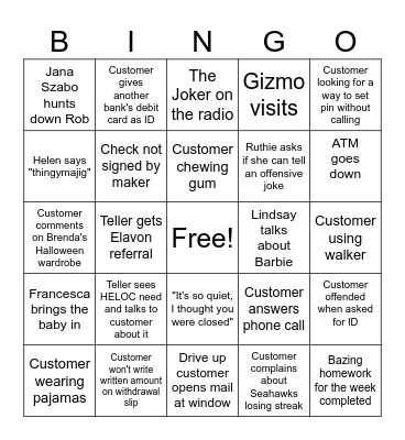 Bingo Card