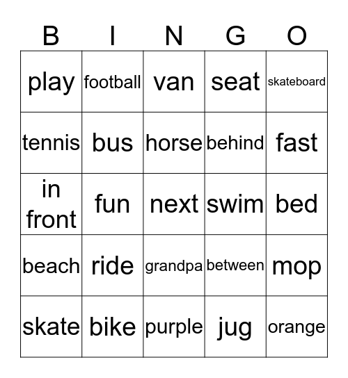 Bingo #3 Bingo Card