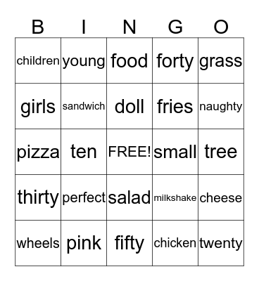 Bingo #4 Bingo Card
