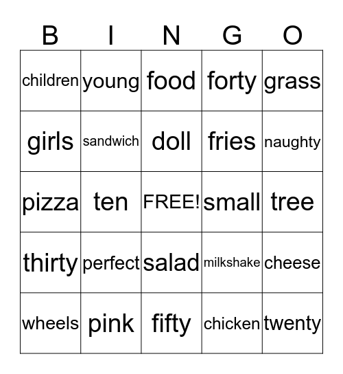 Bingo #4 Bingo Card