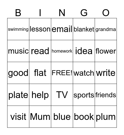 Bingo #7 Bingo Card