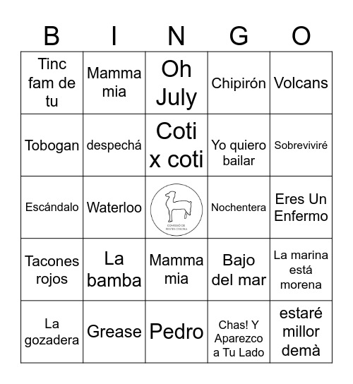 Bingo musical festibolet'24 Bingo Card