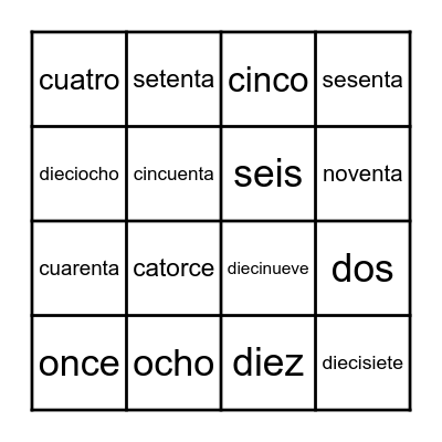 Lotería Bingo Card