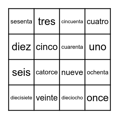 Lotería Bingo Card