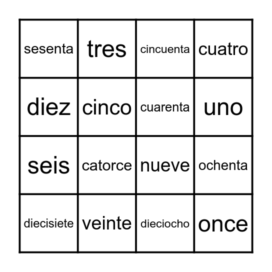 Lotería Bingo Card