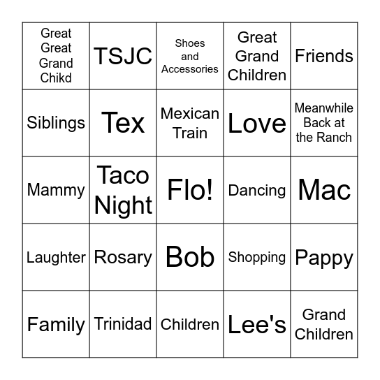 90th Birthday Flingo Bingo Card