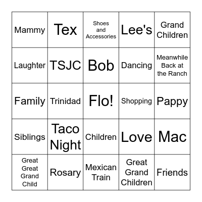 90th Birthday FLINGO Bingo Card