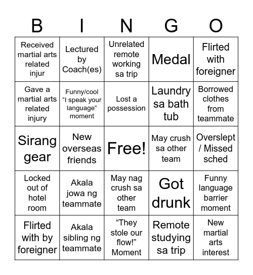 IMAC BINGO Card