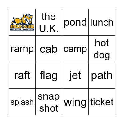 Eagle View Bingo - 1st grade Bingo Card