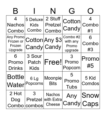Dragon Bingo Card