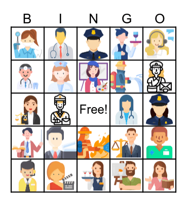 Profesiones & Oficios Bingo Card