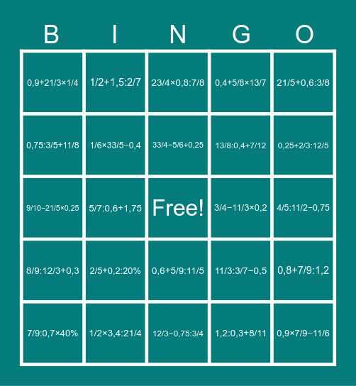 Biya's Bingo Card