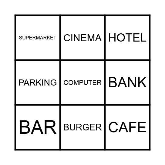 SIGNS Bingo Card